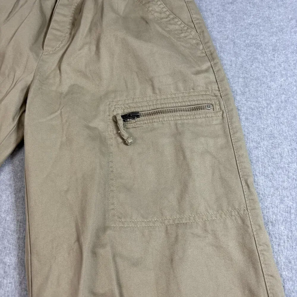 Gap Kids Pants Boys XXL 14-16 Khaki Cargo Barrel Leg Zip Pocket Youth Uniform
